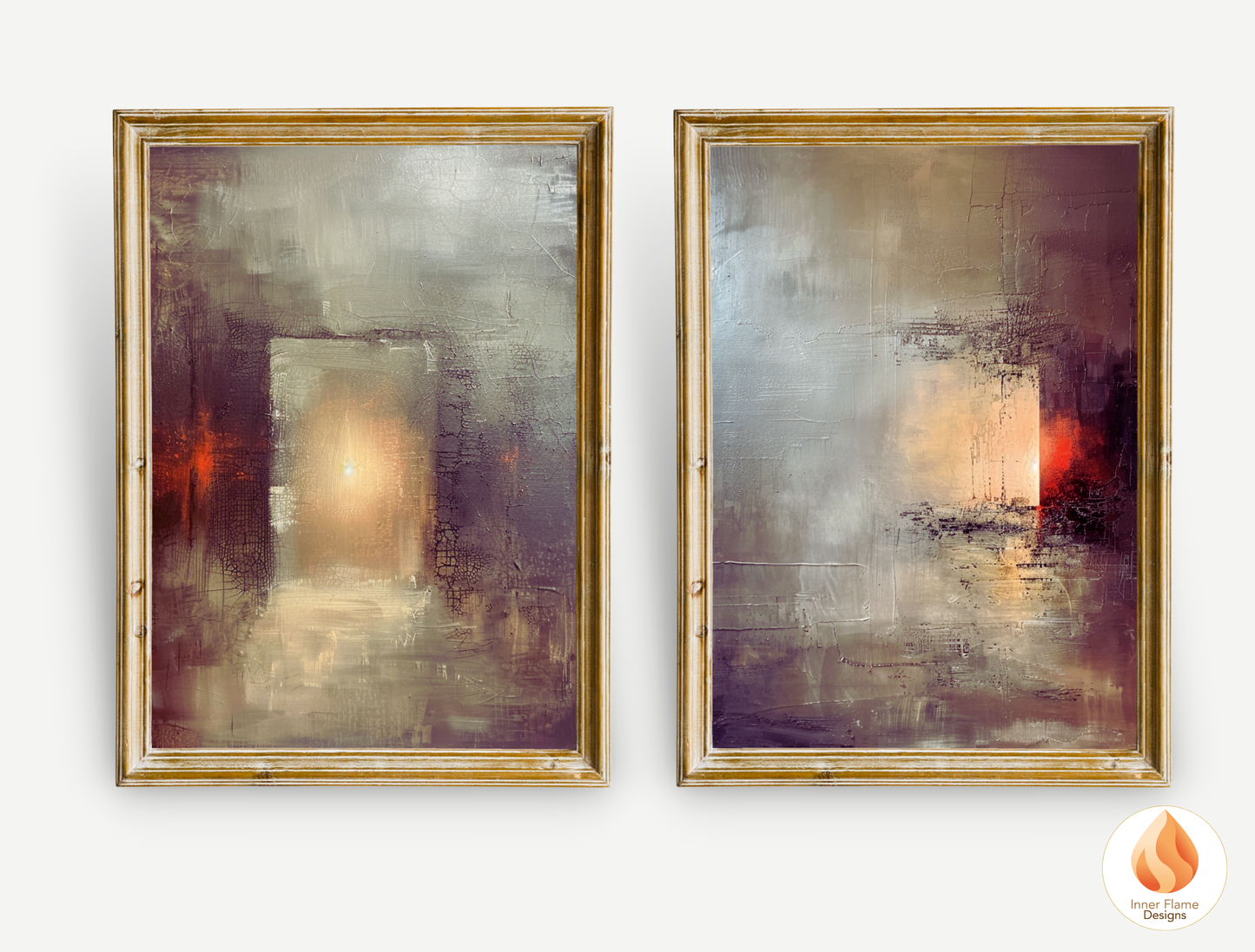 Contemplative Minimalist Art for Modern Home Design | Diptych Artwork