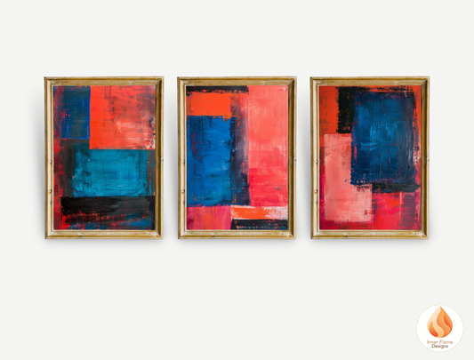 Striking Minimalist Art for Modern Home Design | Triptych Artwork