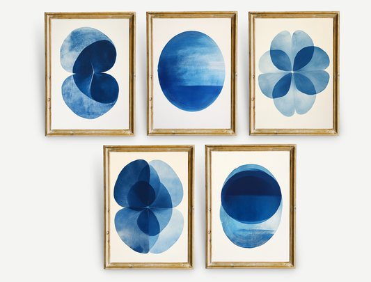 Striking Geometric Artwork for Modern Home Design | Five Piece Wall Art