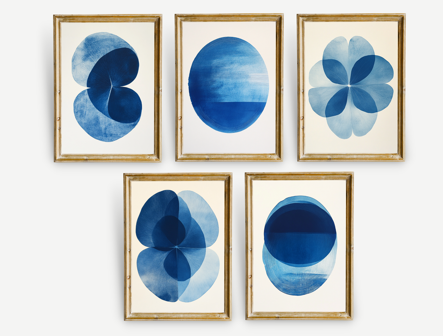 Striking Geometric Artwork for Modern Home Design | Five Piece Wall Art