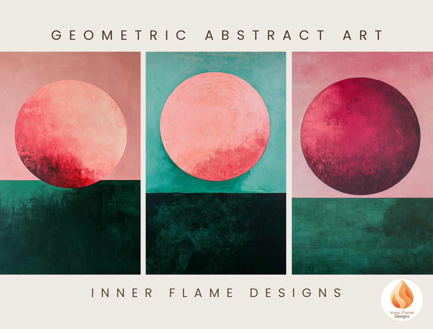 Dynamic Geometric Artwork for Modern Home Design | Triptych Artwork