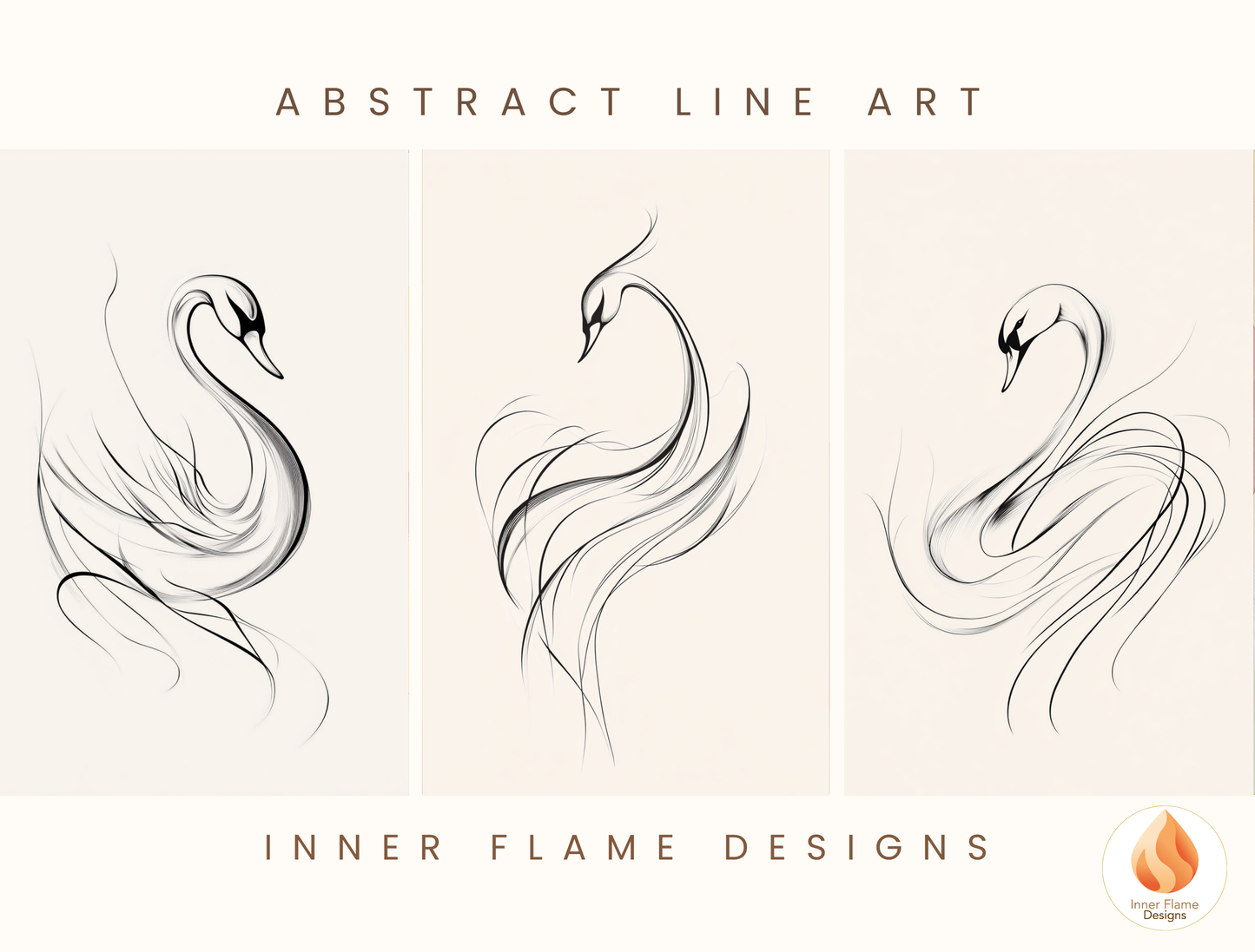 Delicate Line Art for Modern Home Design | Triptych Artwork