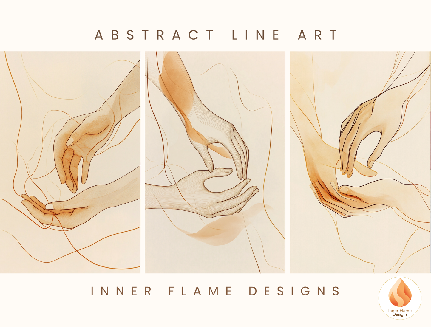 Sensual Line Art for Modern Home Design | Triptych Artwork