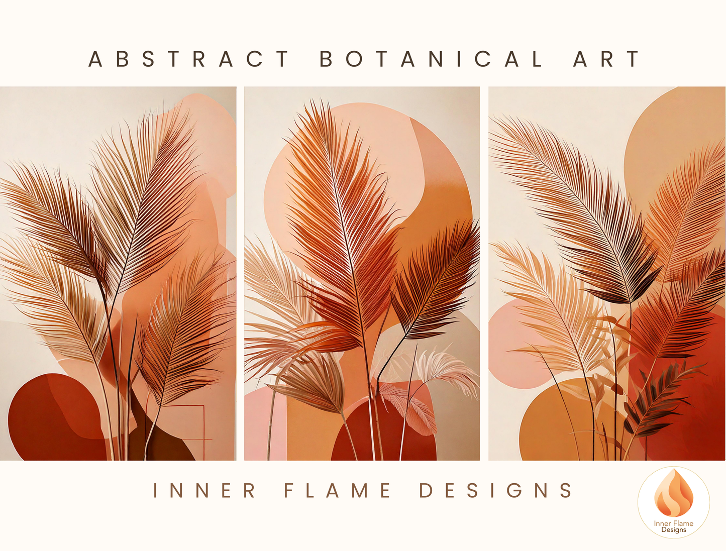 Radiant Botanical Art for Modern Home Design | Triptych Artwork