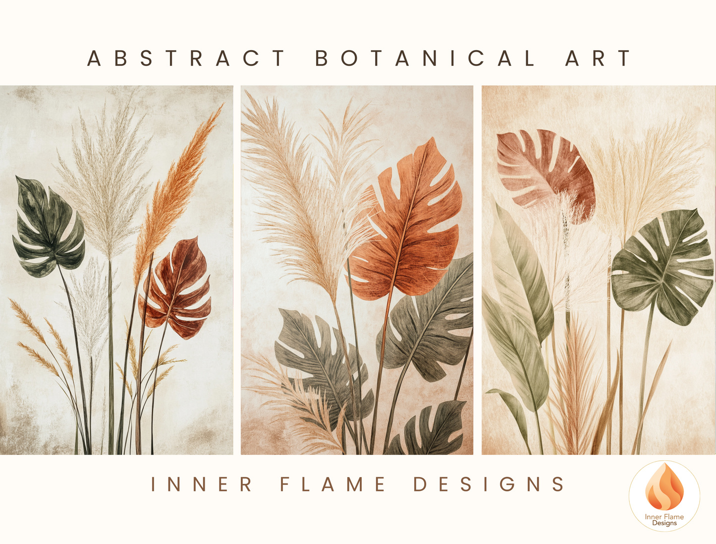 Timeless Botanical Art for Modern Home Design | Triptych Artwork