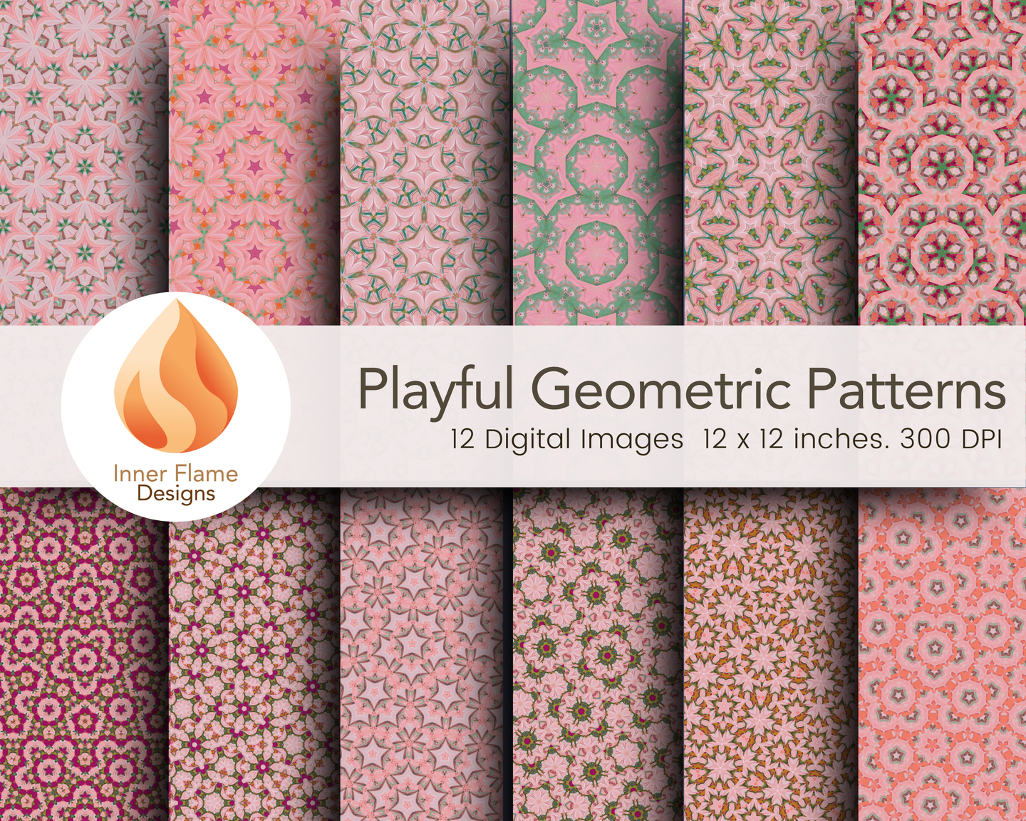 Playful Geometric Surface Patterns | Seamless Patterns for Wallpaper, Textiles, Packaging and Digital Designs
