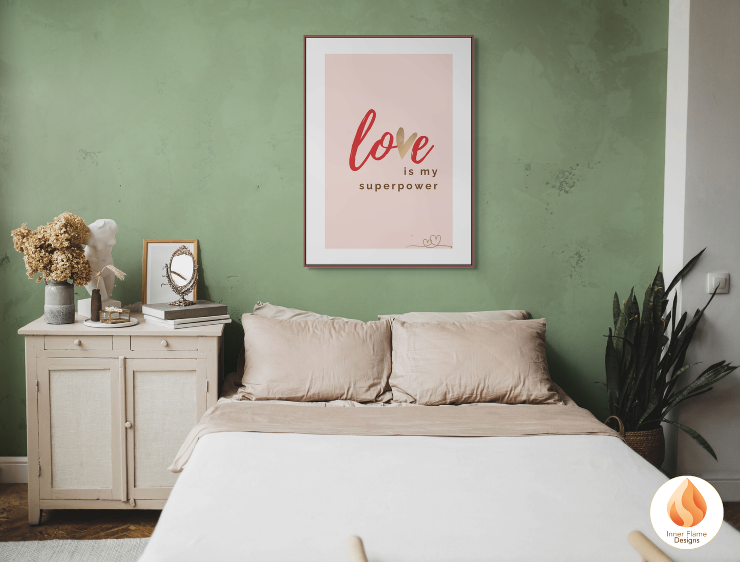 Motivational Poster with Love Inspirational Quote 5 - "Love Is My Superpower"