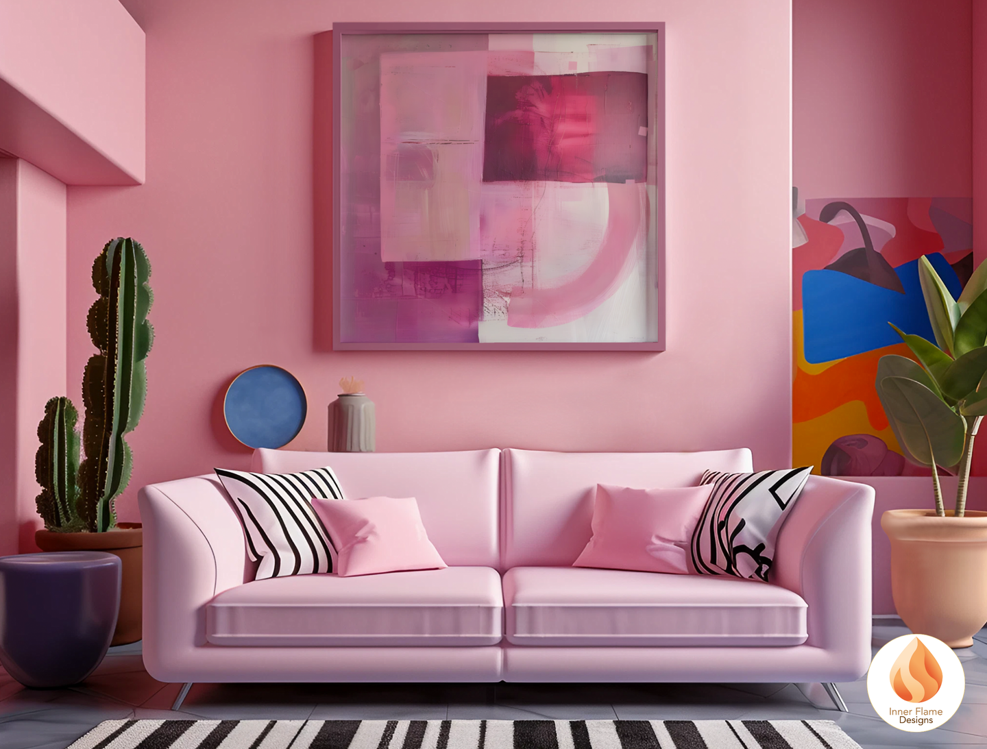 Playful Minimalist Art for Modern Home Design | Triptych Artwork