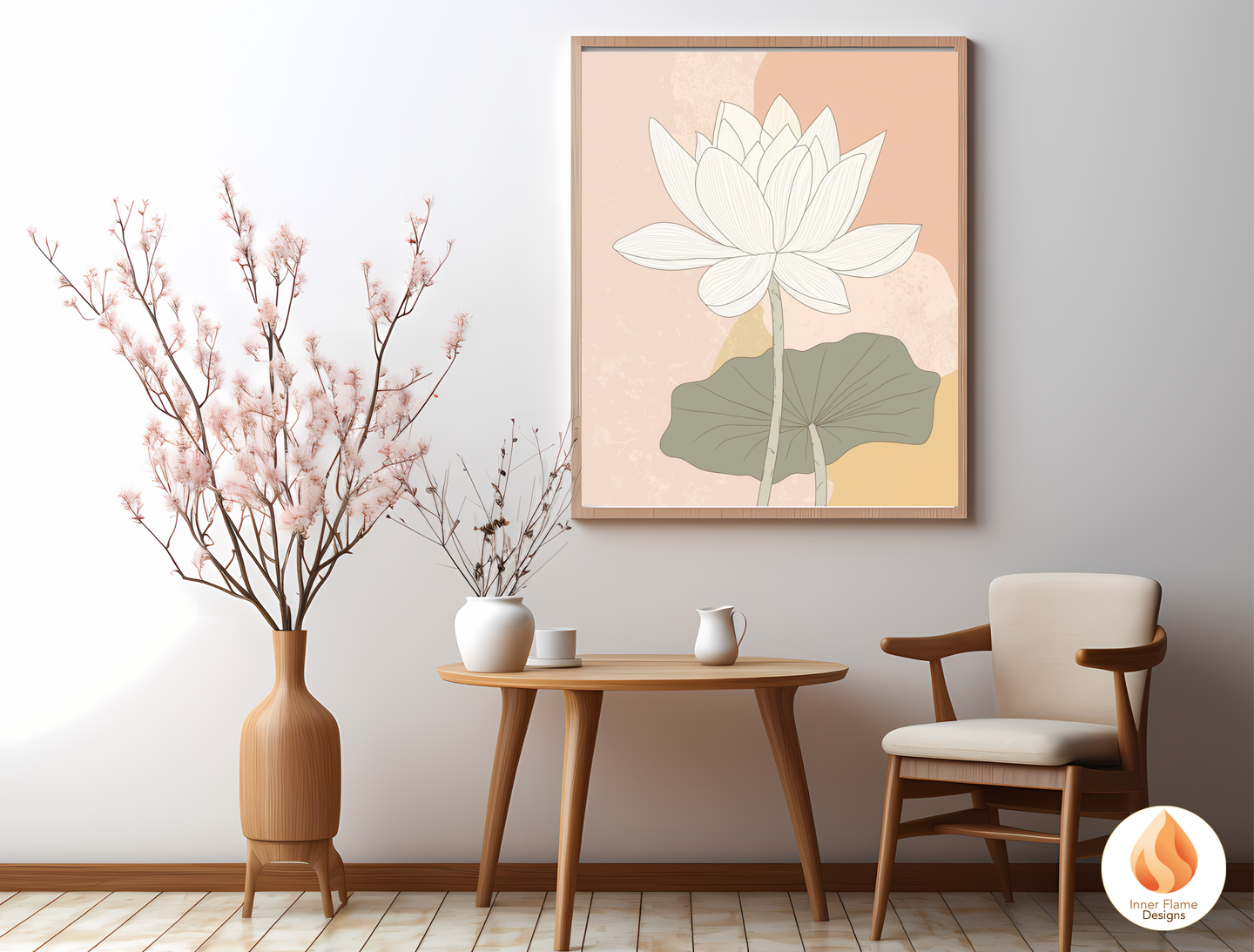Subtle Japandi Art for Modern Home Design | Triptych Artwork (Series 3)