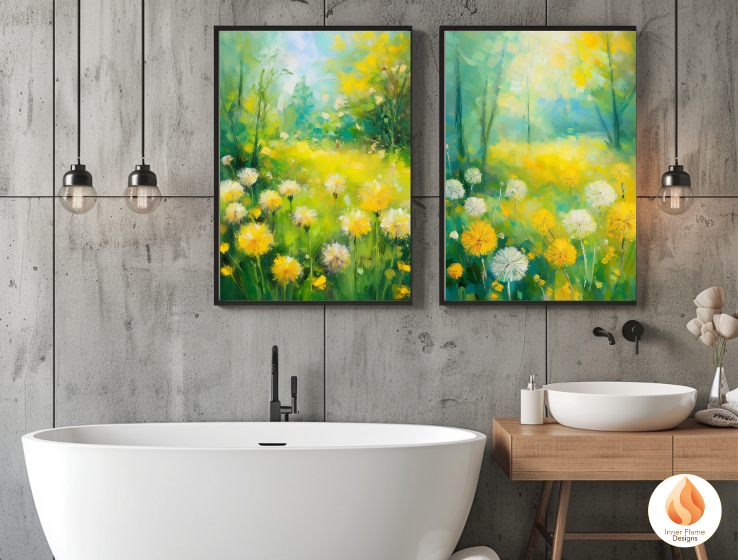 Vibrant Flower Artwork for Modern Home Design | Triptych Artwork