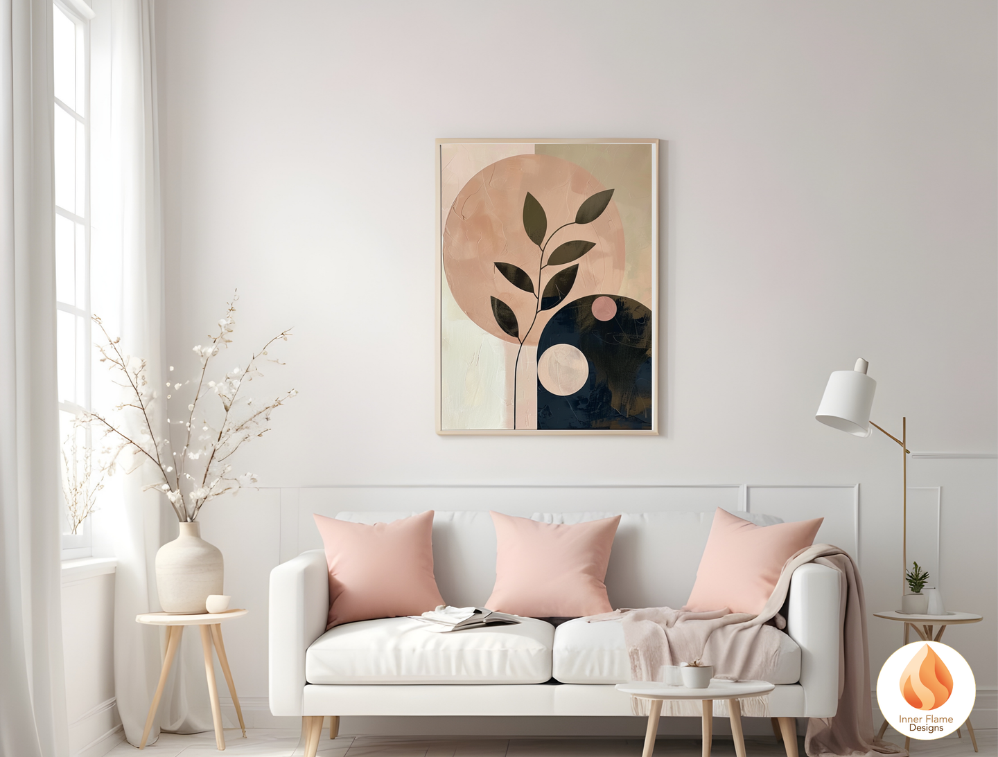 Charming Japandi Art for Modern Home Design | Triptych Artwork (Series 2)