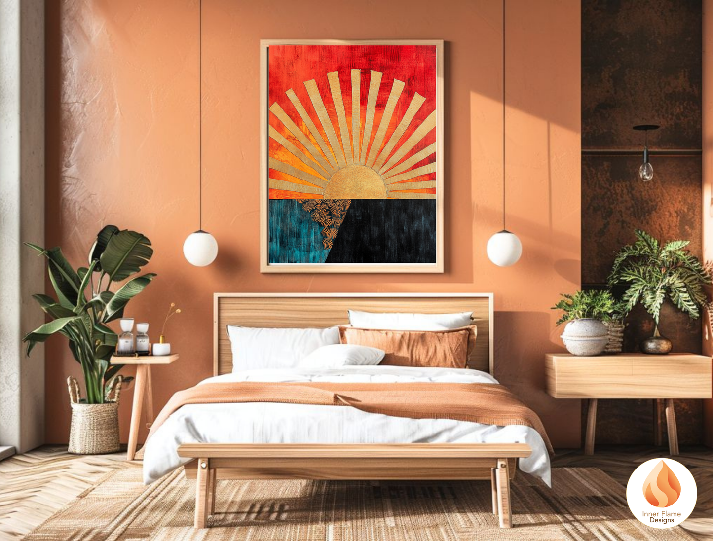 Vivid Cosmic Boho Wall Art Décor for Modern Home Design | Triptych Artwork (Series 2)