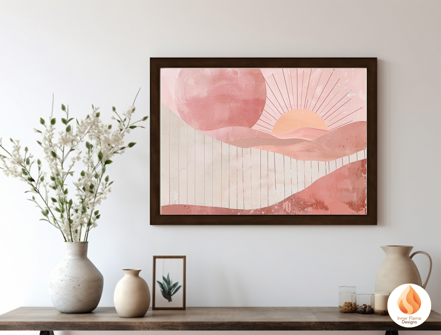 Soothing Boho Wall Art Décor for Modern Home Design | Triptych Artwork (Series 4)