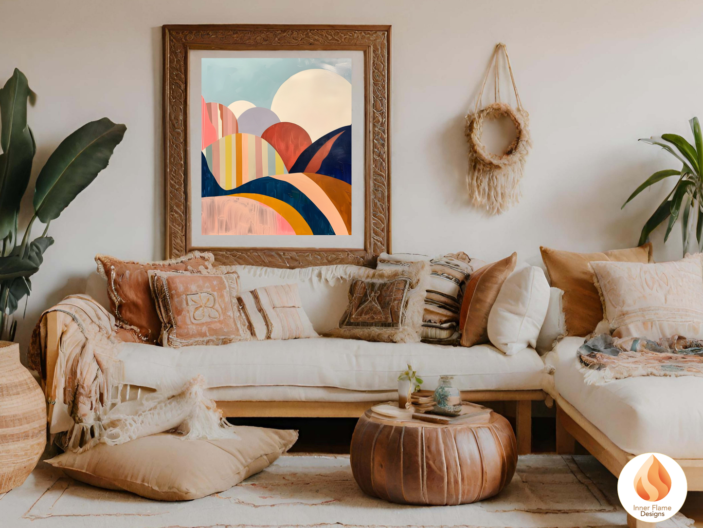 Eclectic Boho Wall Art Décor for Modern Home Design | Triptych Artwork (Series 5)
