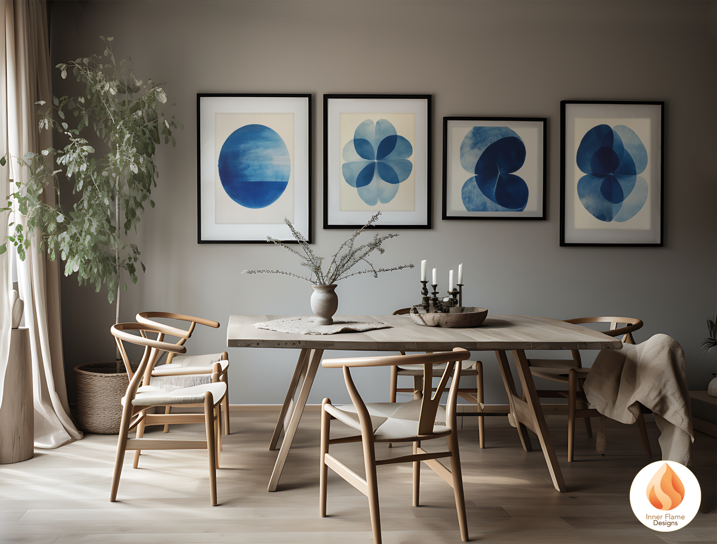 Striking Geometric Artwork for Modern Home Design | Five Piece Wall Art
