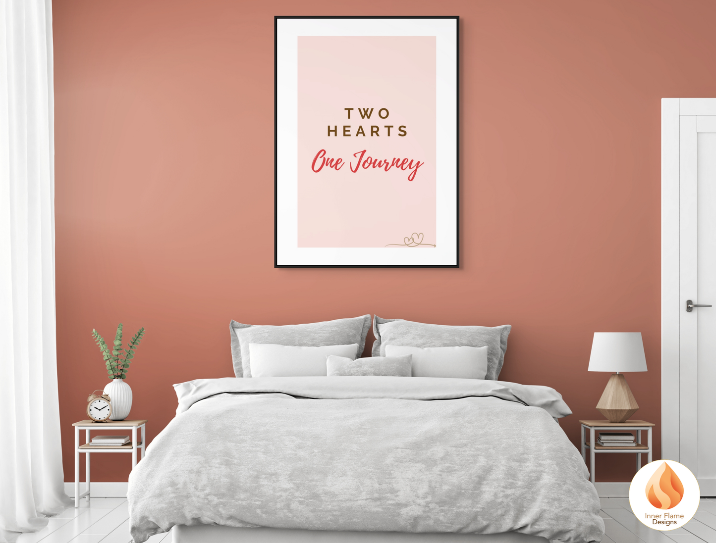 Motivational Poster with Love Inspirational Quote 3 - "Two Hearts, One Journey"