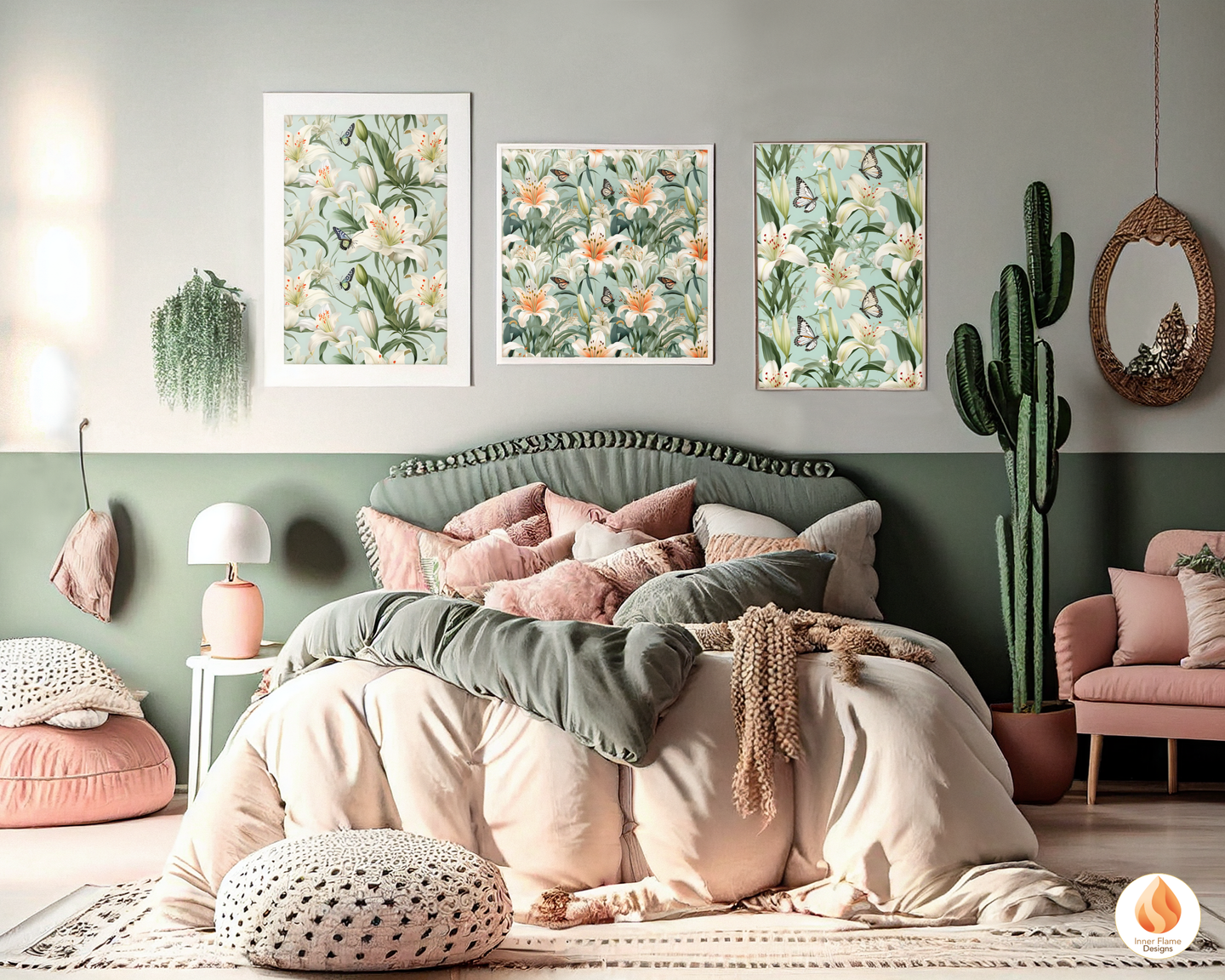 Tranquil Lily Floral Surface Patterns | Seamless Patterns for Wallpaper, Textiles, Packaging and Digital Designs