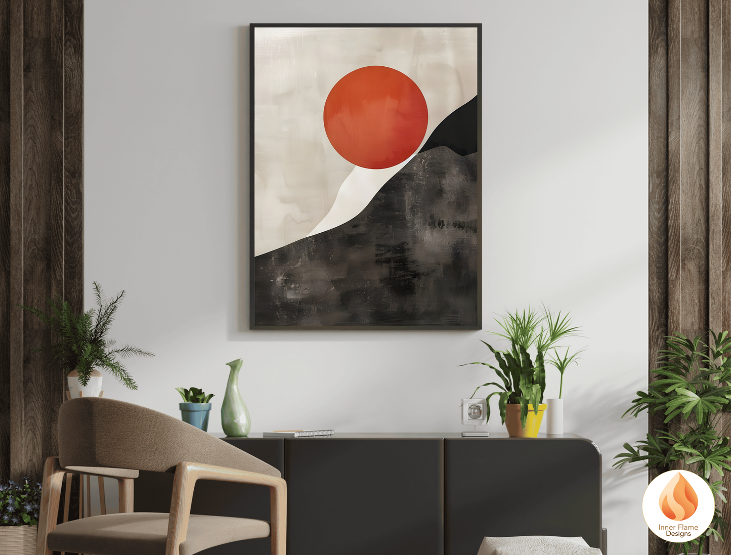 Ethereal Japandi Art for Modern Home Design | Triptych Artwork (Series 5)