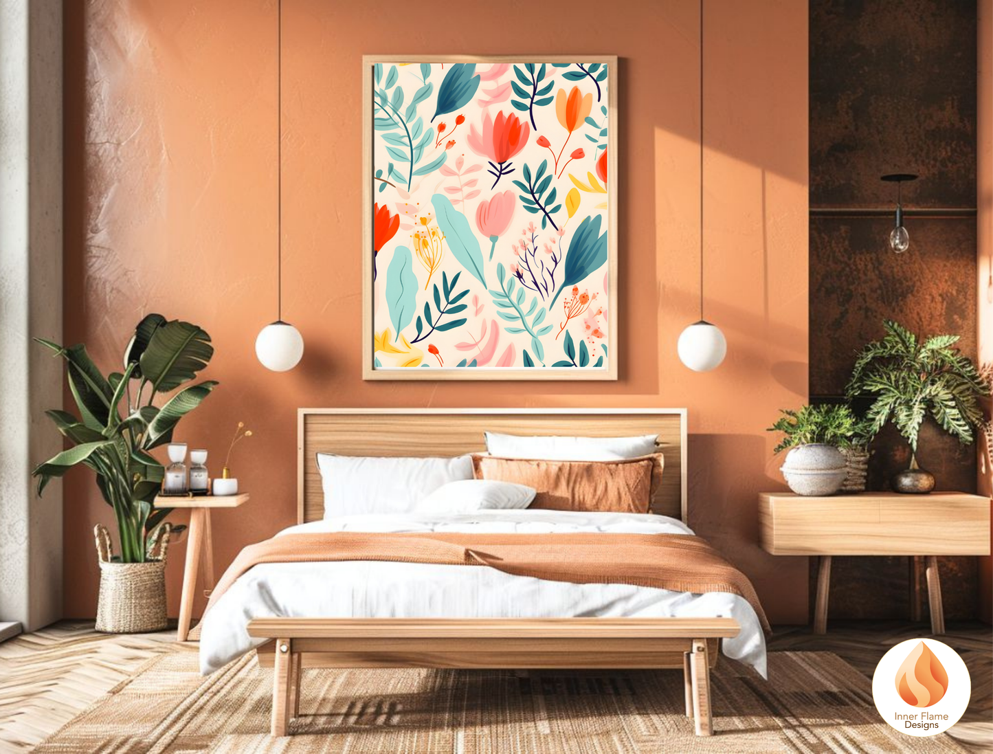 Cheerful Boho Wall Art Décor for Modern Home Design | Four Piece Wall Art