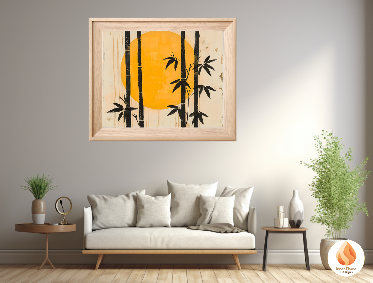 Tranquil Japandi Art for Modern Home Design | Triptych Artwork (Series 2)