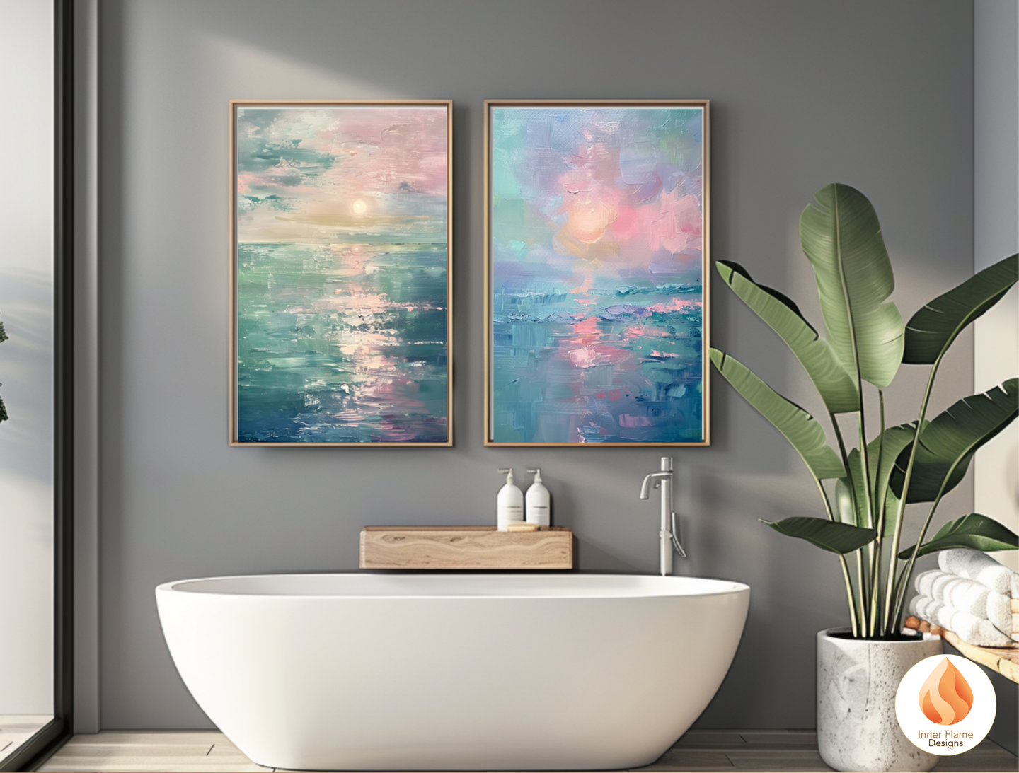 Translucent Minimalist Art for Modern Home Design | Triptych Artwork
