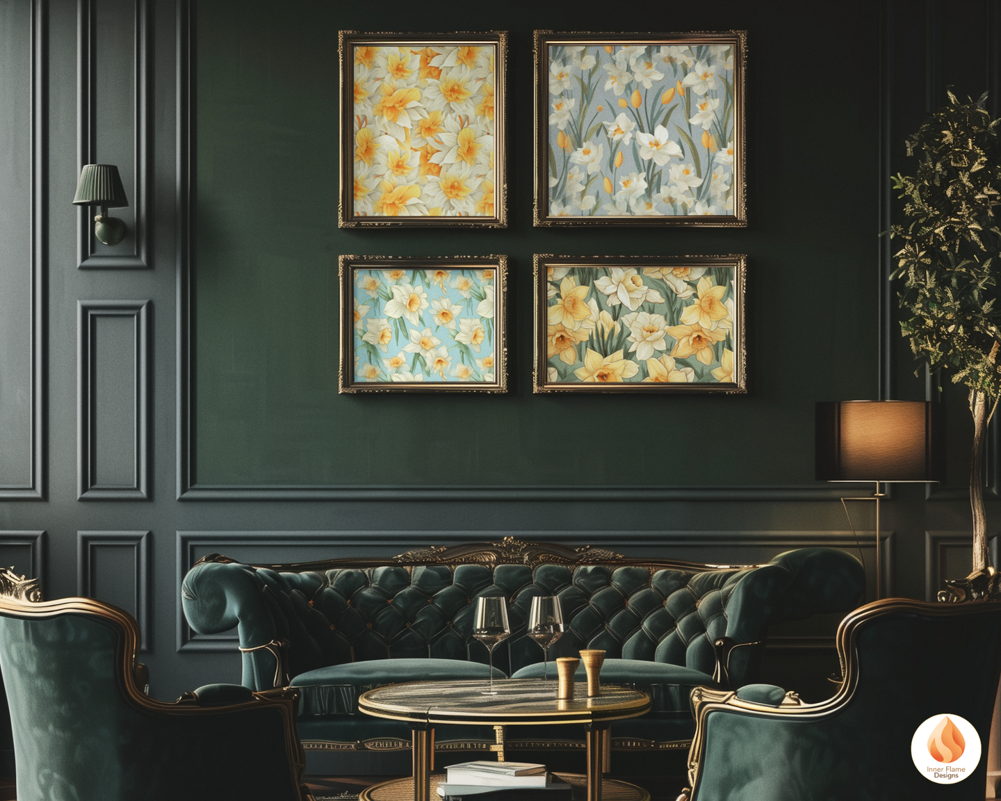 Spring Daffodil Floral Surface Patterns | Seamless Patterns for Wallpaper, Textiles, Packaging and Digital Designs