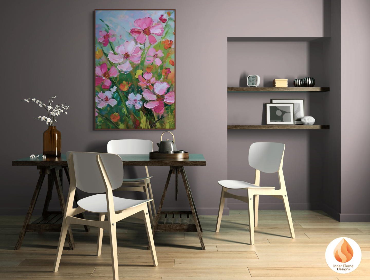 Captivating Flower Artwork for Modern Home Design | Four Piece Artwork
