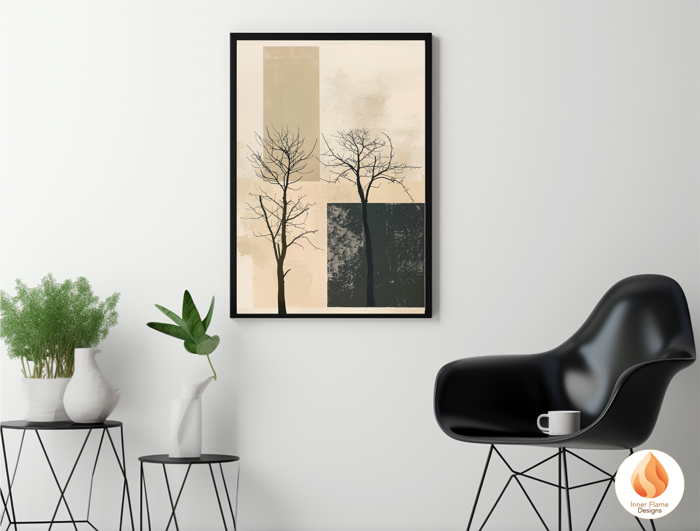 Delicate Japandi Art for Modern Home Design | Triptych Artwork