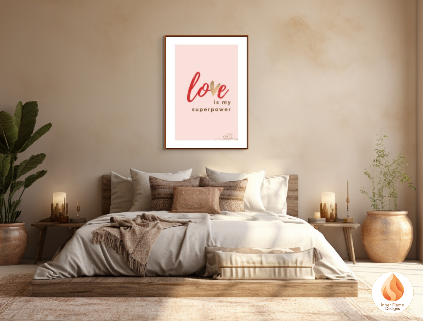 Motivational Poster with Love Inspirational Quote 5 - "Love Is My Superpower"