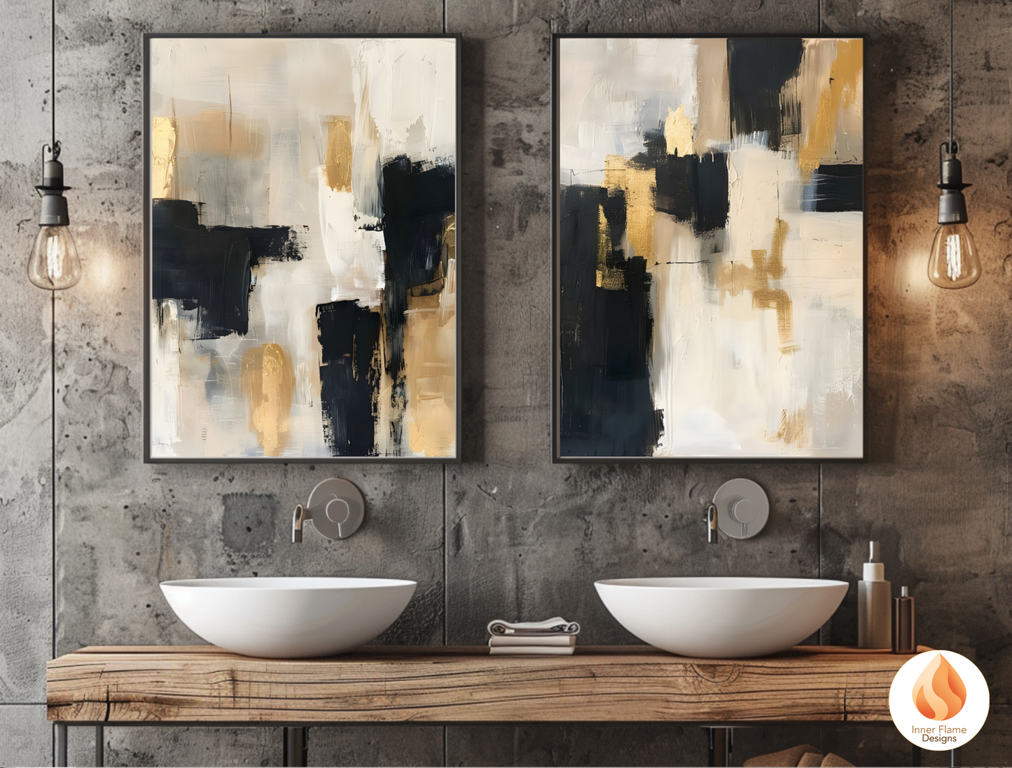 Sophisticated Minimalist Art for Modern Home Design | Triptych Artwork