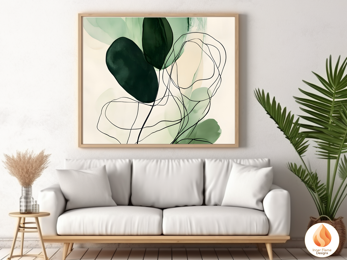 Fluid Line Art for Modern Home Design | Triptych Artwork