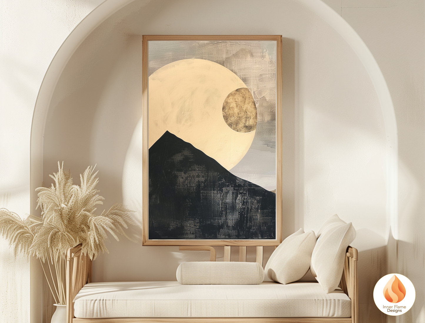 Ethereal Japandi Art for Modern Home Design | Triptych Artwork (Series 2)