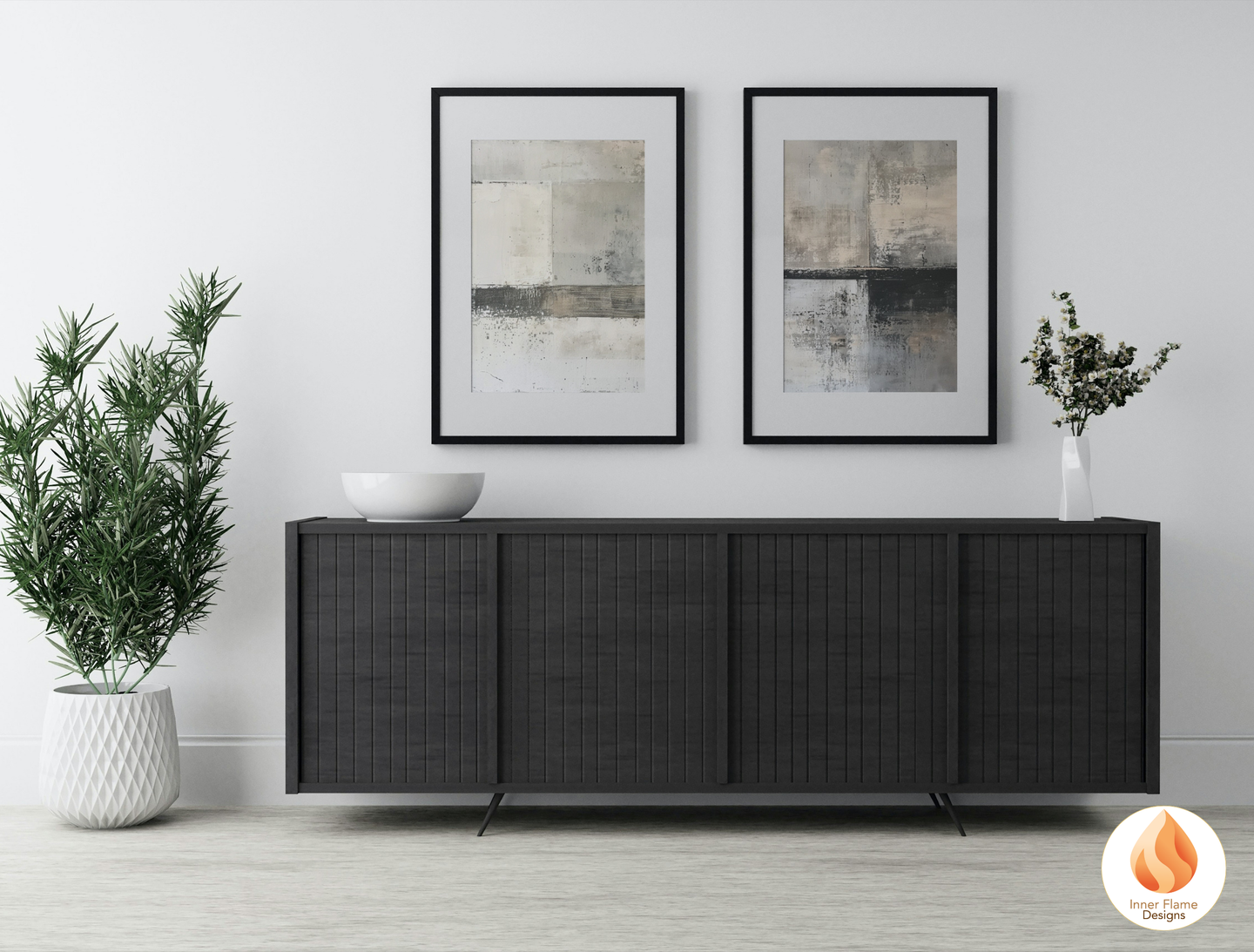 Classy Minimalist Art for Modern Home Design | Triptych Artwork