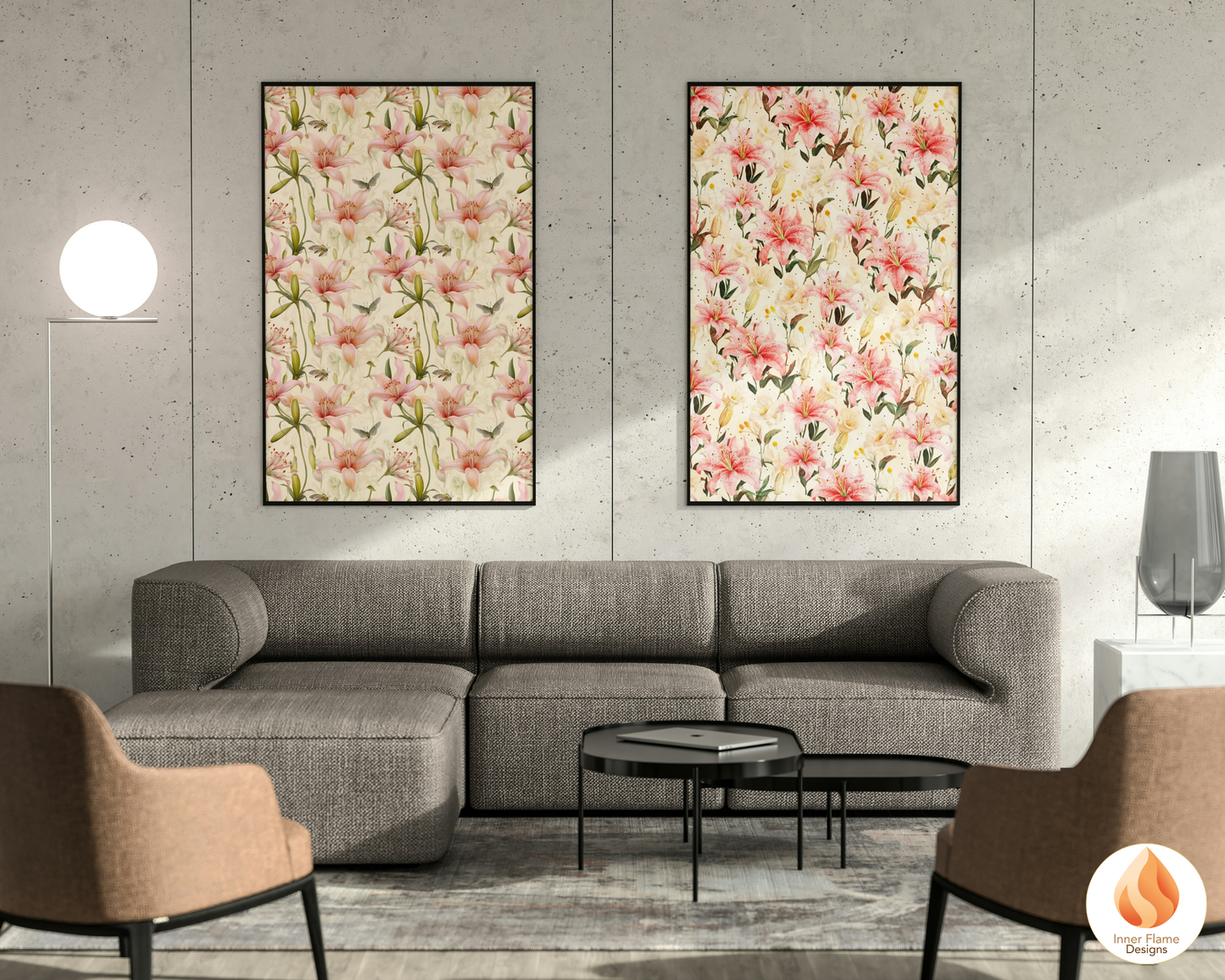 Spring Lily Floral Surface Patterns | Seamless Patterns for Wallpaper, Textiles, Packaging and Digital Designs