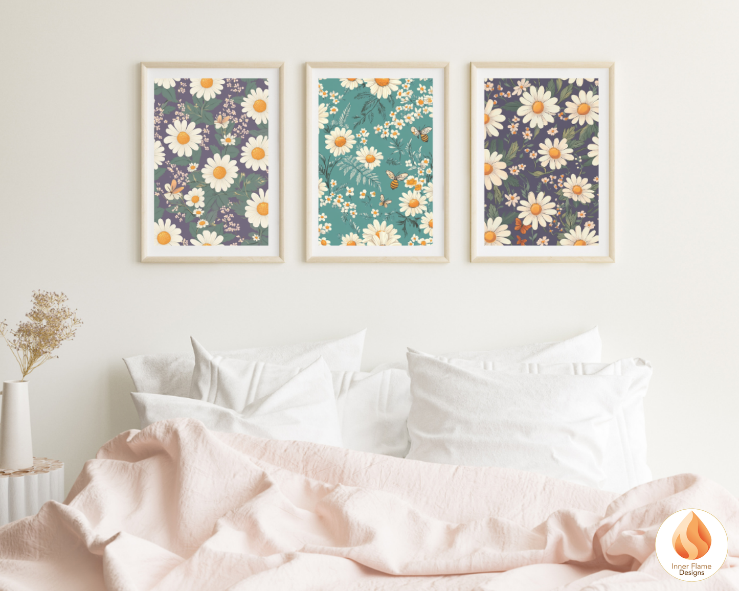 Dynamic Daisy Floral Surface Patterns | Seamless Patterns for Wallpaper, Textiles, Packaging and Digital Designs