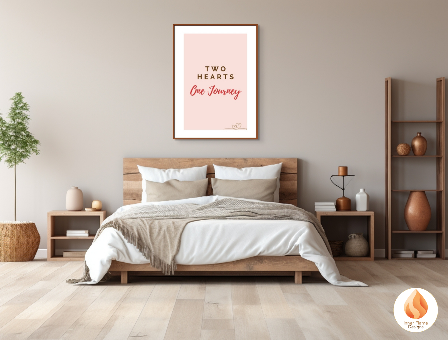 Motivational Poster with Love Inspirational Quote 3 - "Two Hearts, One Journey"