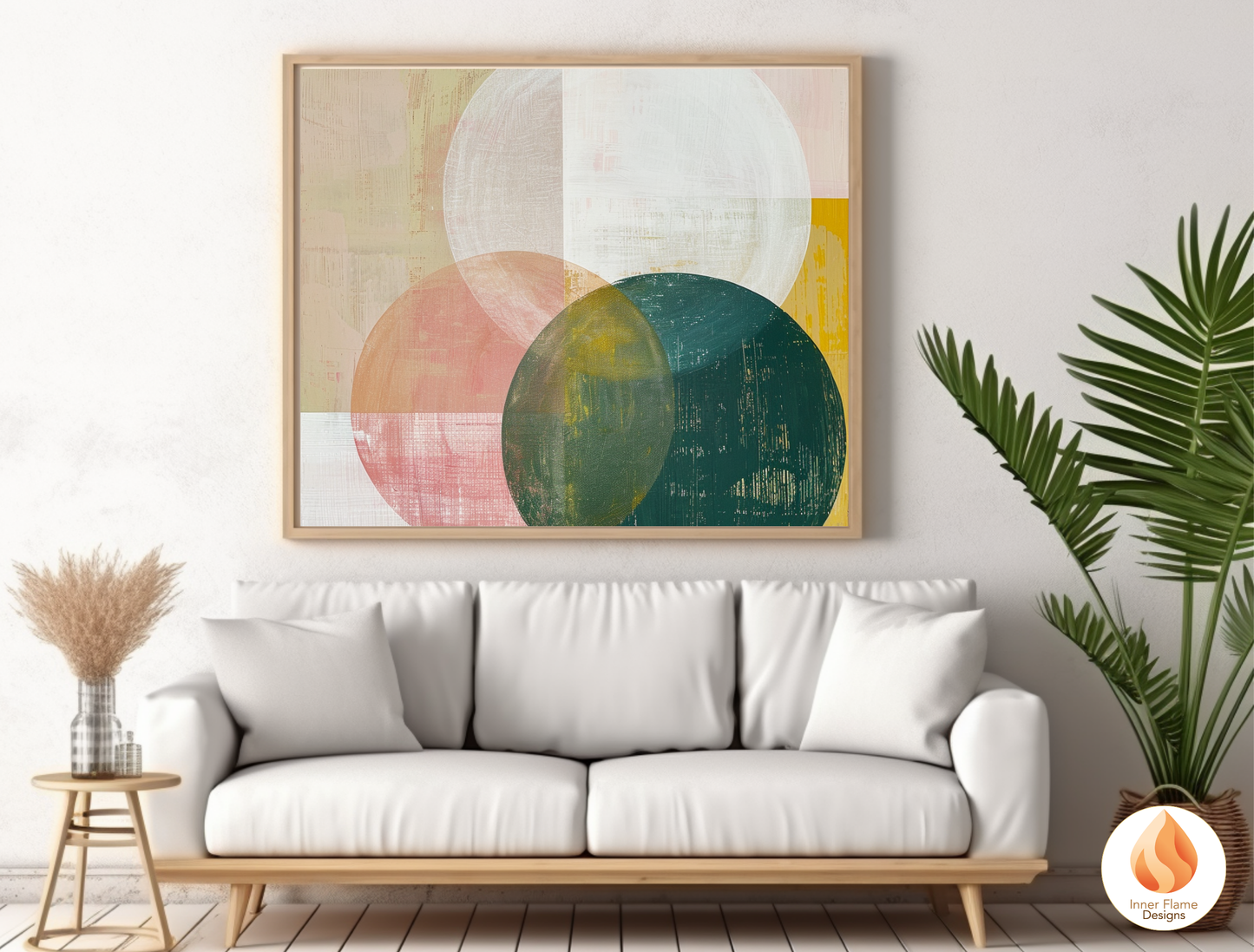 Elegant Geometric Artwork for Modern Home Design | Triptych Artwork