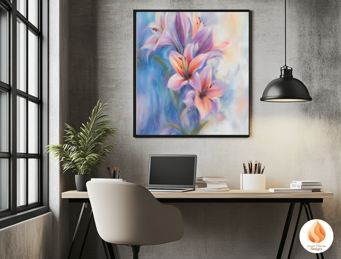 Delicate Flower Artwork for Modern Home Design | Four Piece Artwork
