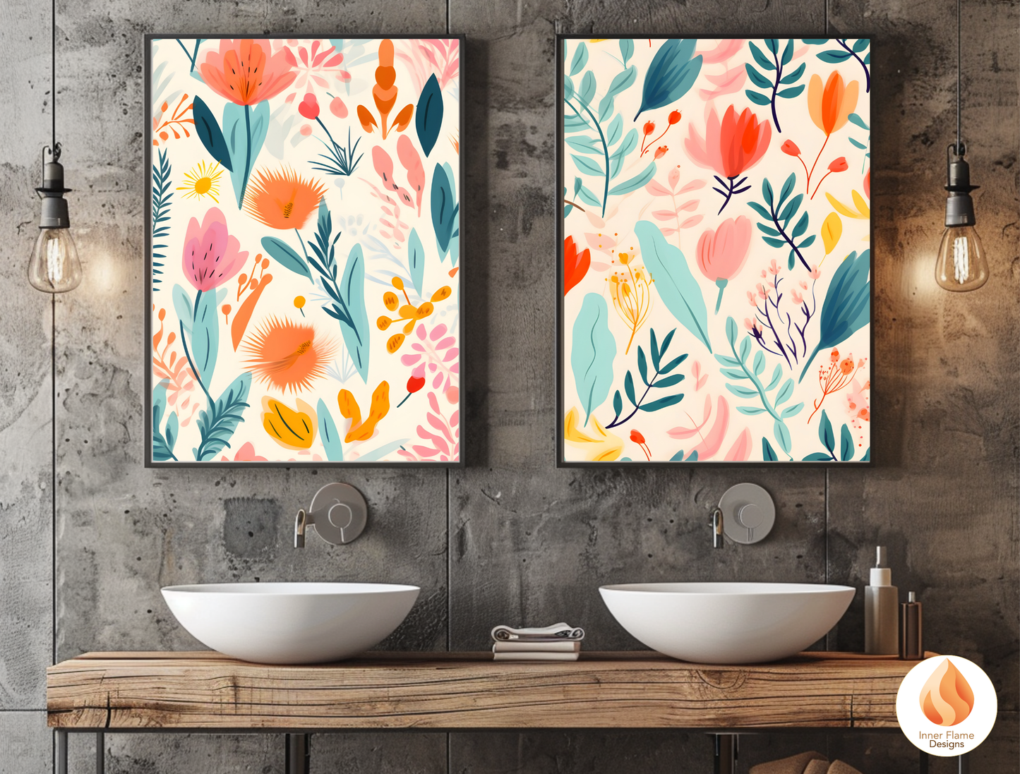 Cheerful Boho Wall Art Décor for Modern Home Design | Four Piece Wall Art