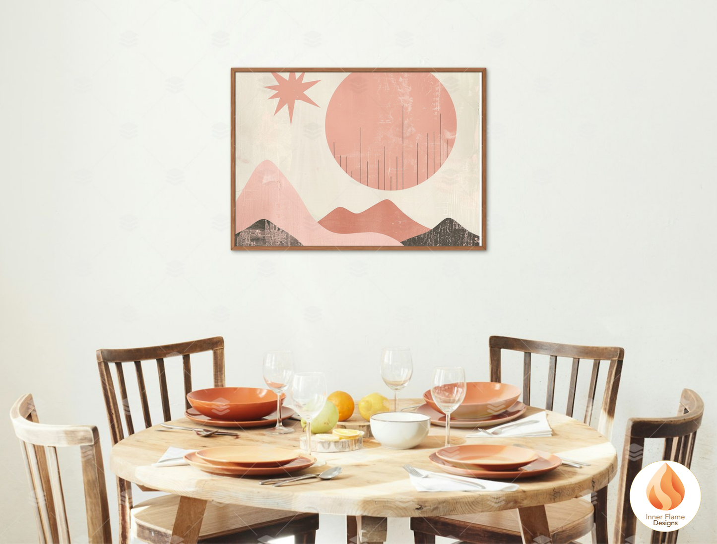 Soothing Boho Wall Art Décor for Modern Home Design | Triptych Artwork (Series 4)