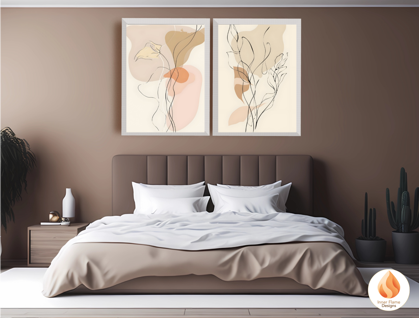 Graceful Line Art for Modern Home Design | Triptych Artwork (Series 2)