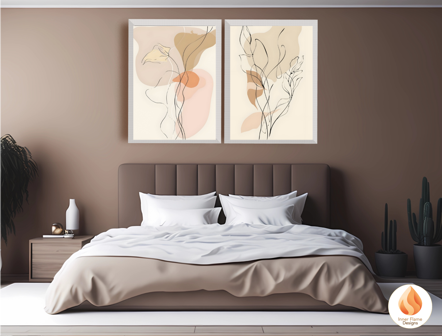 Graceful Line Art for Modern Home Design | Triptych Artwork (Series 2)
