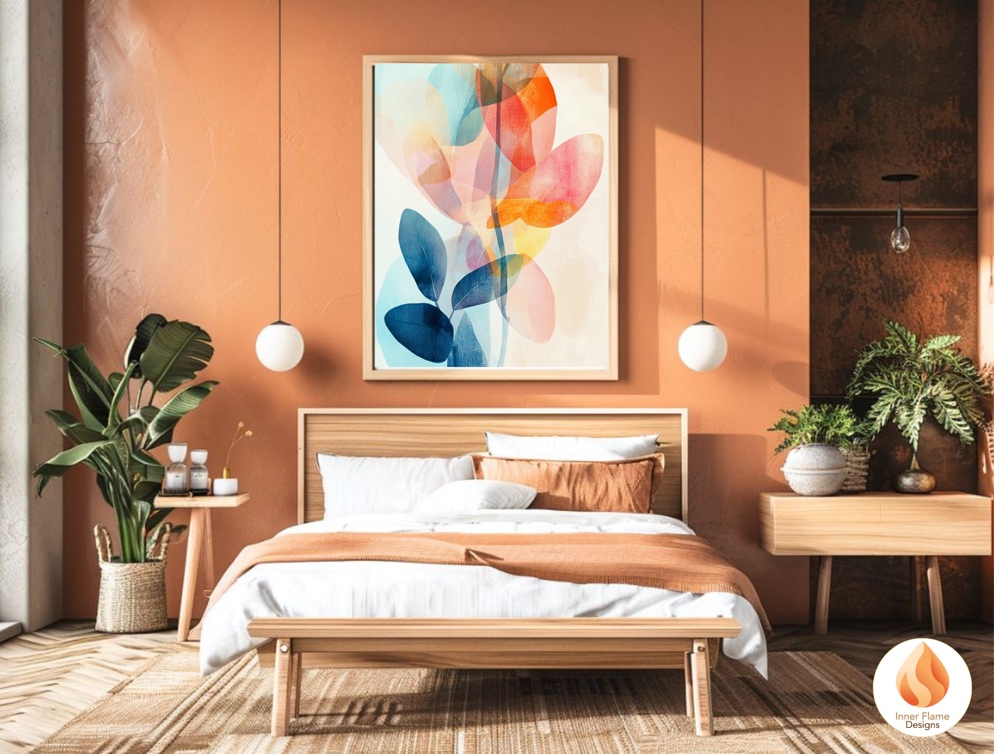 Refreshing Flower Artwork for Modern Home Design | Triptych Artwork