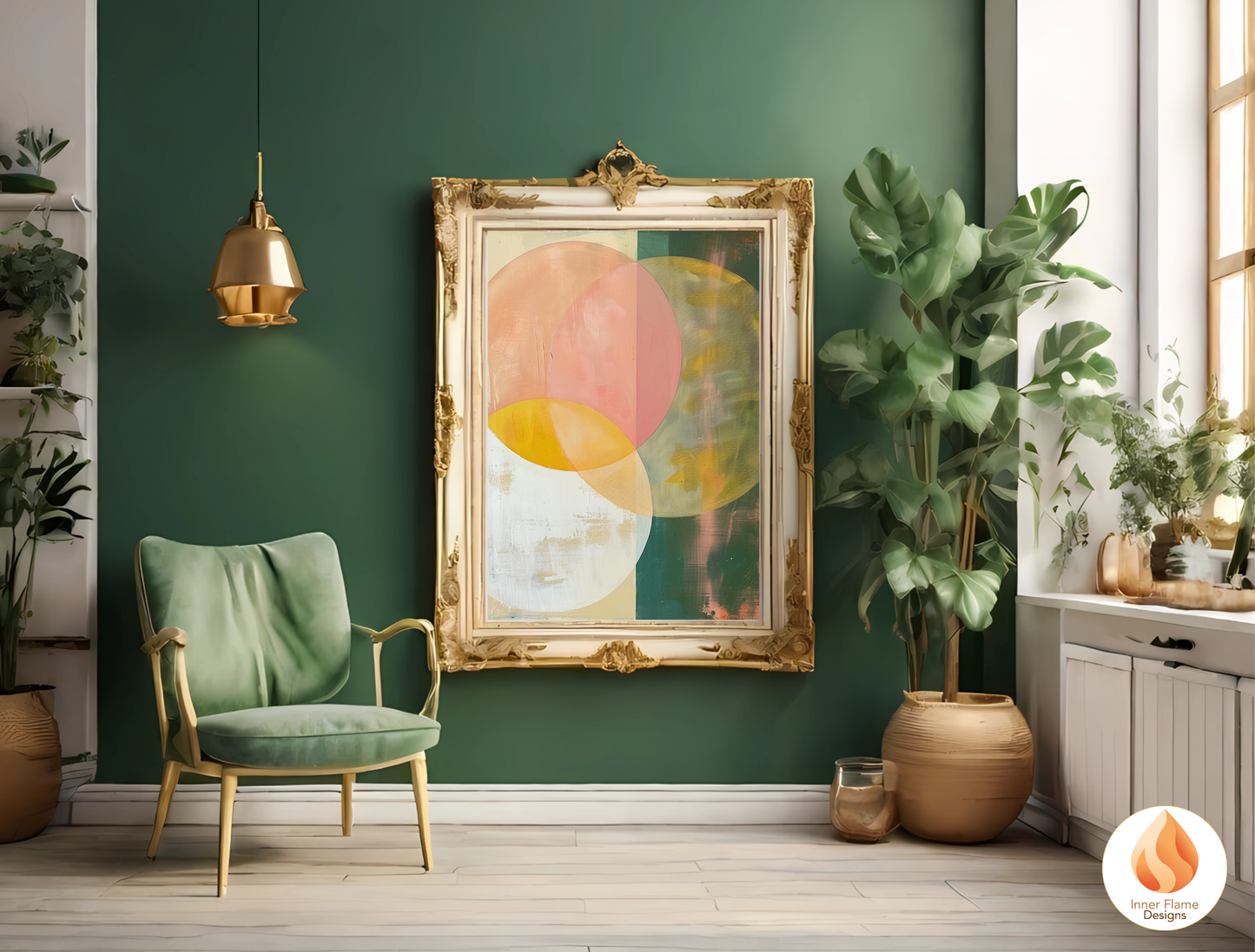 Elegant Geometric Artwork for Modern Home Design | Triptych Artwork