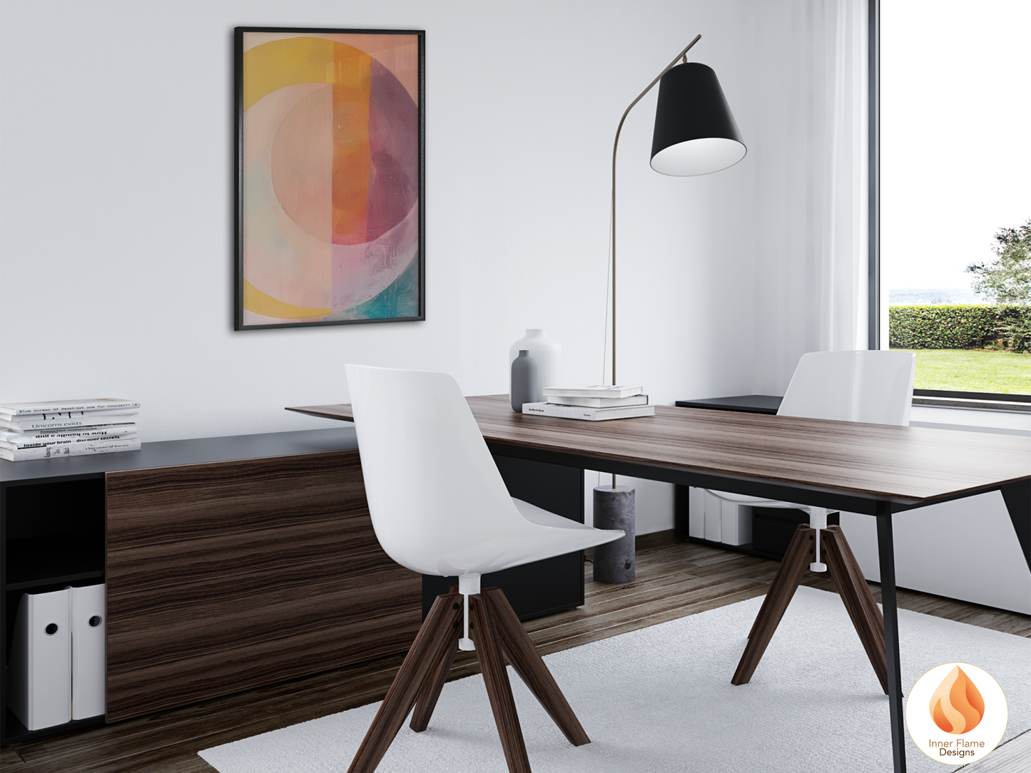 Joyful Geometric Artwork for Modern Home Design | Triptych Artwork
