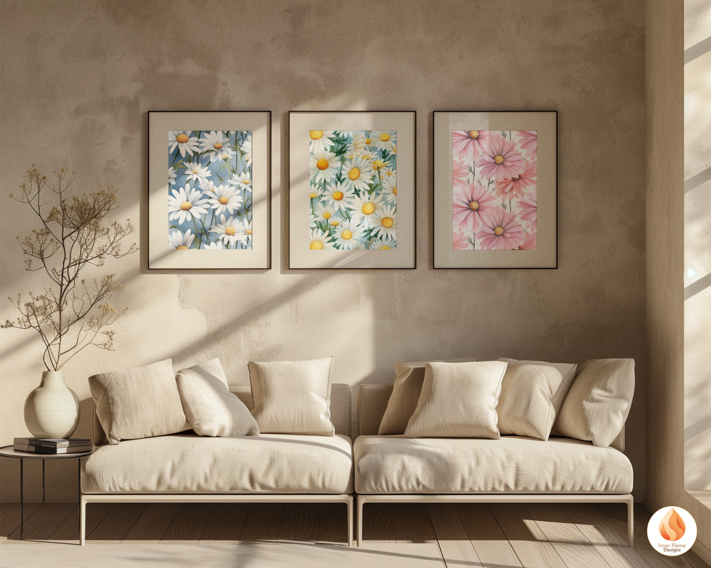 Watercolour Daisy Floral Surface Patterns | Seamless Patterns for Wallpaper, Textiles, Packaging and Digital Designs