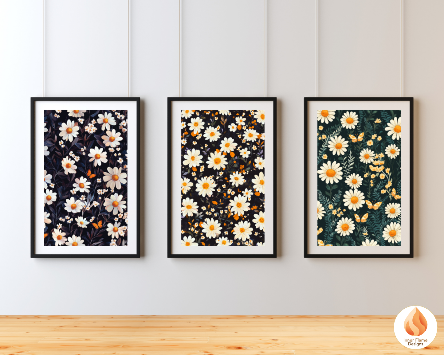 Dynamic Daisy Floral Surface Patterns | Seamless Patterns for Wallpaper, Textiles, Packaging and Digital Designs