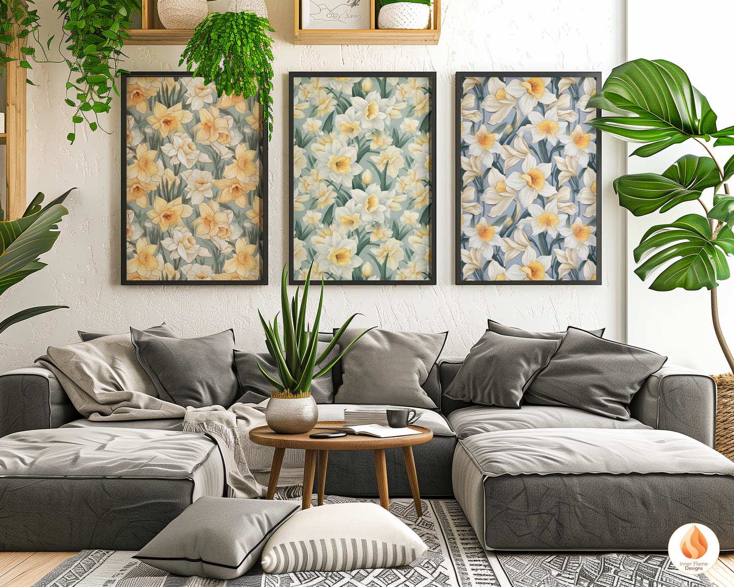 Spring Daffodil Floral Surface Patterns | Seamless Patterns for Wallpaper, Textiles, Packaging and Digital Designs