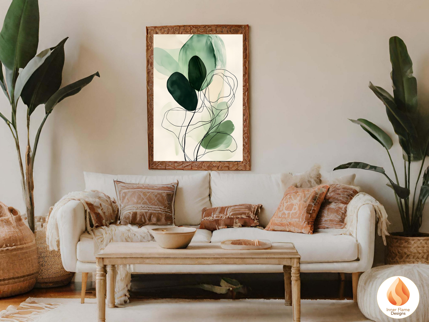 Fluid Line Art for Modern Home Design | Triptych Artwork