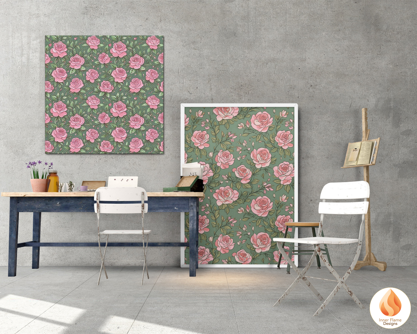 Lush Rose Floral Surface Patterns | Seamless Patterns for Wallpaper, Textiles, Packaging and Digital Designs